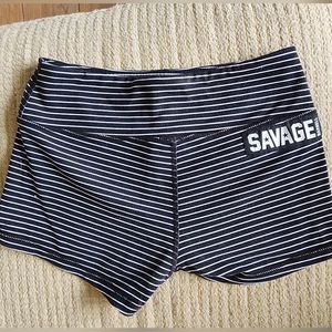 SAVAGE Striped shorts size S
